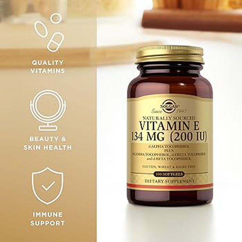 Solgar vitamin e 134mg (200iu) x 50 softgels - natural antioxidant for strong immune system & heart function, , medium-null