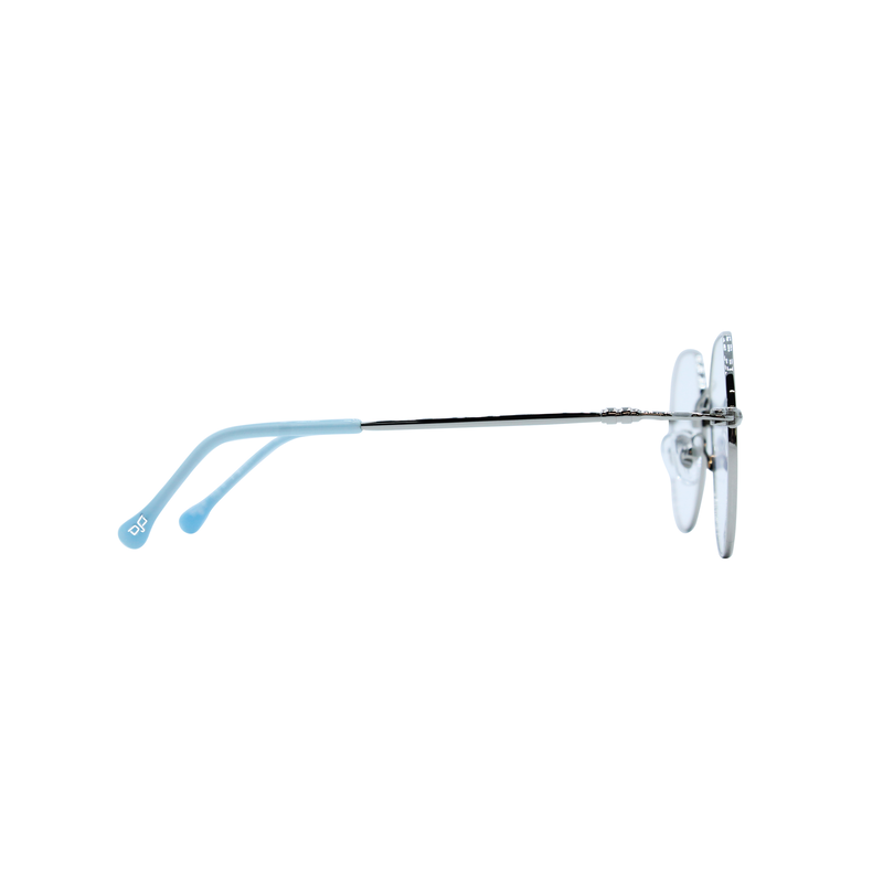 Product image: OJO personal style round titanium brown frame and temples and demo lenses, , medium-null