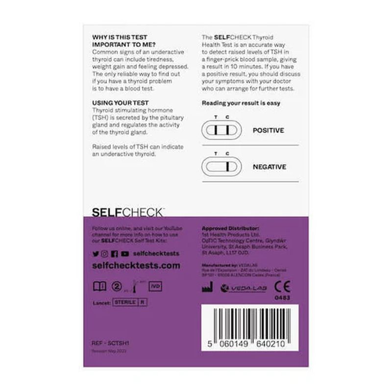 Selfcheck thyroid (tsh) test kit - 1 piece, , medium-null