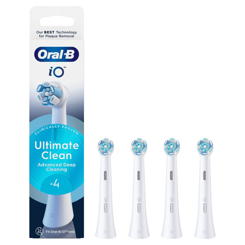 Oral-b io ultimate clean replacement heads 4pcs - white, , medium-null