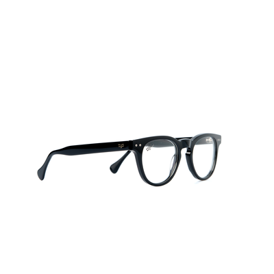 OJO personal style round handmade shine black frame and temples with demo lenses, , medium