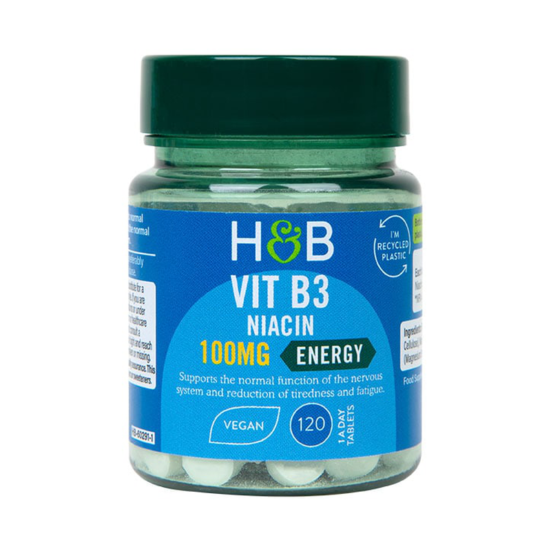 Holland & barrett vitamin b3 + niacin 100mg 120 tablets-null
