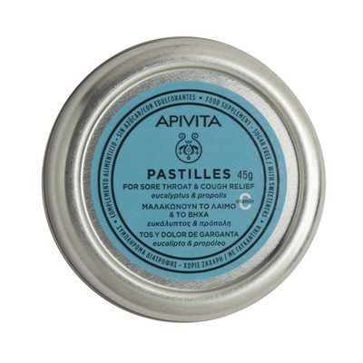 Apivita pastilles for sore throat and cough relief eucalyptus and propolis 45 g, , medium