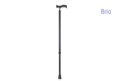 Coloured anodised aluminium walking stick, standard rubber tip – brio  rp190, , medium