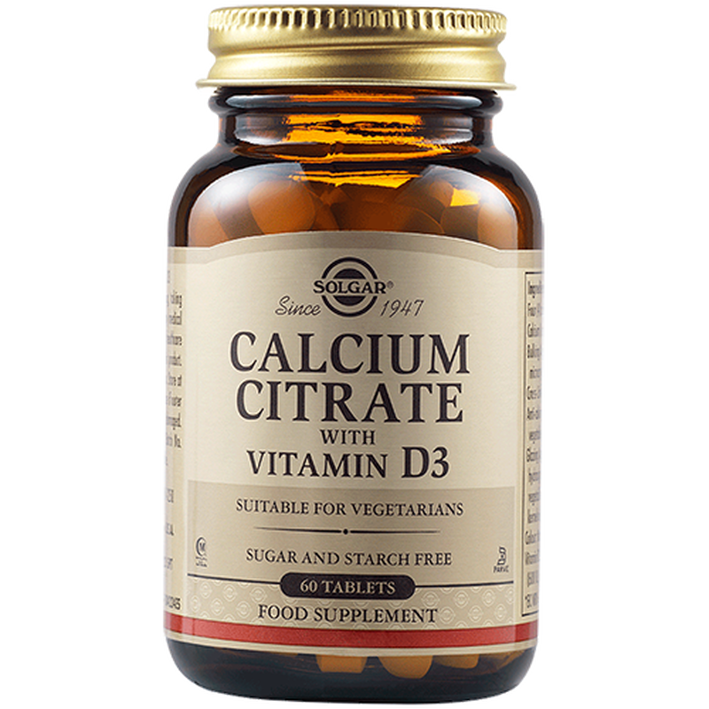 Solgar calcium citrate with vitamin d3 tablets, , medium-null