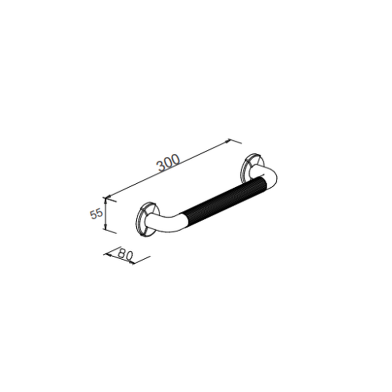 Product image: Accessible (amea) satin chrome bath handle 80X300X55MM, , medium-null