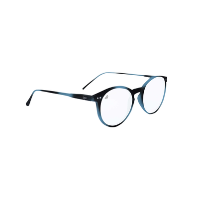 OJO reading glasses blue black round with uv420 blue block 2.5