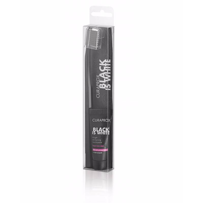 Curaprox black is white whitening toothpaste set. Includes ultra soft toothbrush cs 5460+ whitening toothpaste 8ml, , medium