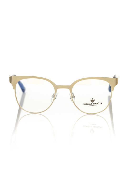 Gold metallic women's eyeglass frame-null