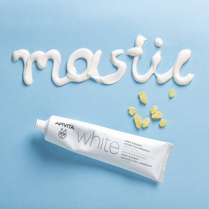 Apivita natural dental care white whitening toothpaste with mastic & propolis x 75ml, , medium image number null