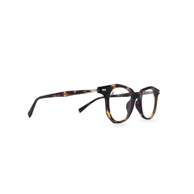 OJO personal style round handmade with shell brown frame and temples with demo lenses