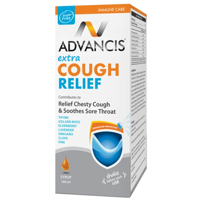 Advancis extra cough relief sugar free, syrup, 200ml x 12years+, , medium