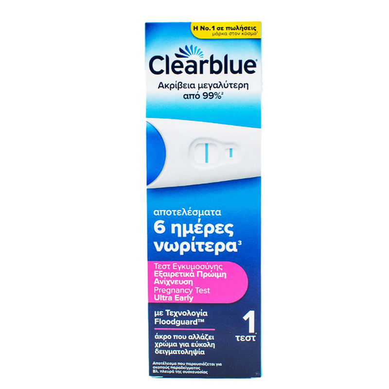 Clearblue τεστ εγκυμοσύνης πρώιμης ανίχνευσης 1 τμχ, , medium-null