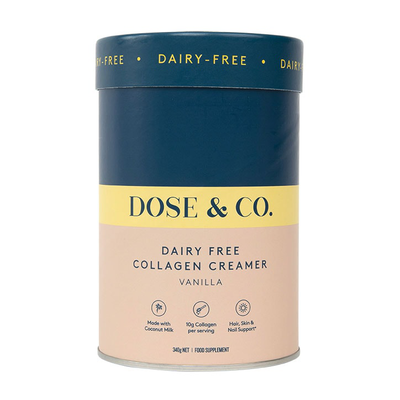 Dose & co dairy-free collagen creamer vanilla 340g, , medium