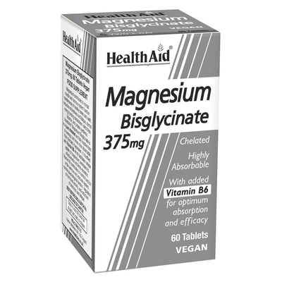 Health aid magnesium bisglycinate 375mg x 60 tablets, , medium
