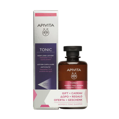 Apivita tonic set with hair loss lotion 100 ml and gift women’s tonic shampoo 250 ml