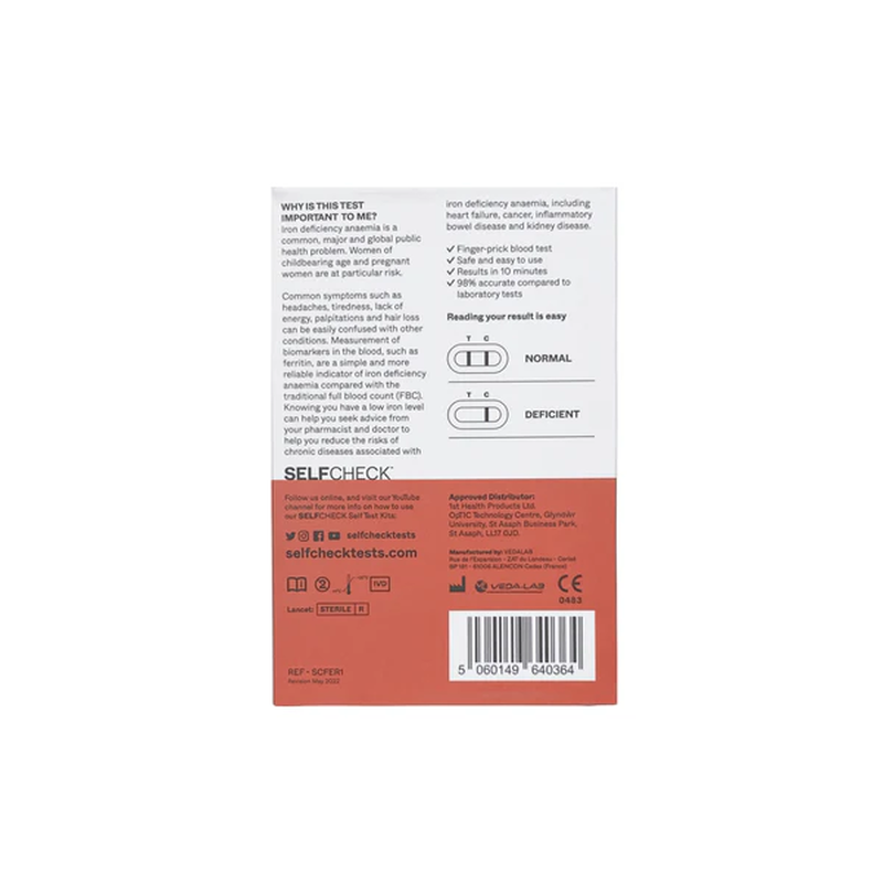 Selfcheck iron deficiency test - 1 piece, , medium image number null