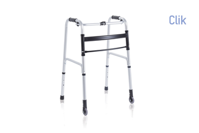 Foldable walker- 2 fixed casters and 2 tips rp735s – rp735m – rp735l, , medium