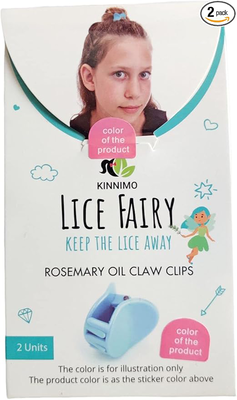Lice fairy rosemary oil - claw hair clips 2 pieces, , medium