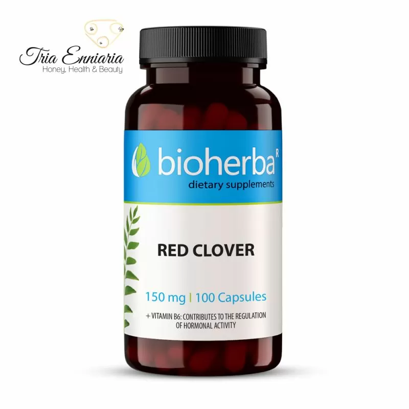 Red clover, 150 mg, 100 capsules, bioherba, , medium-null