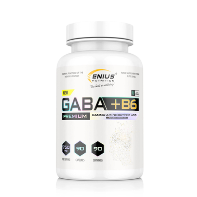 Gaba+b6 90caps/90 serv, Genius nutrition, , medium