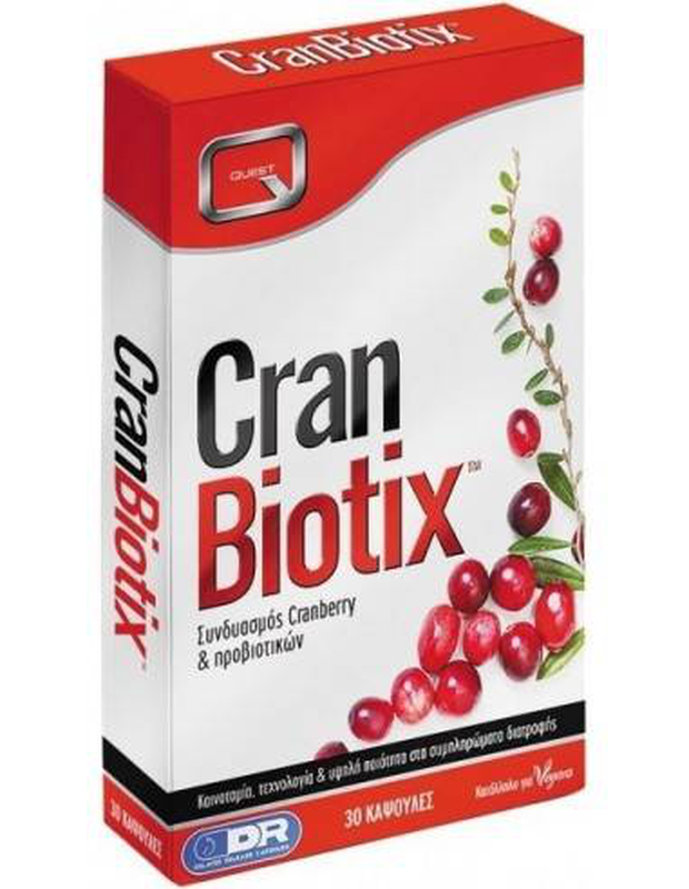 Quest cran biotix combination of cranberry& probiotic bacteria 30tablets, , medium-null