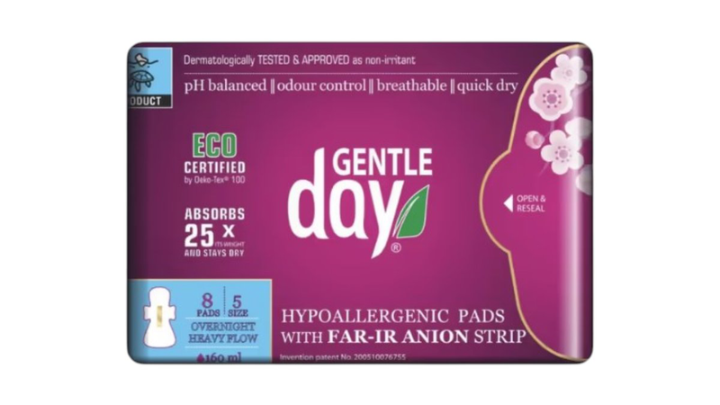 Gentle day organic overnight/heavy flow, size 5, 8pcs, , medium-null
