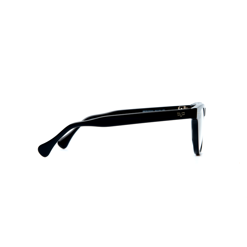 OJO personal style round handmade shine black frame and temples with demo lenses, , medium-null