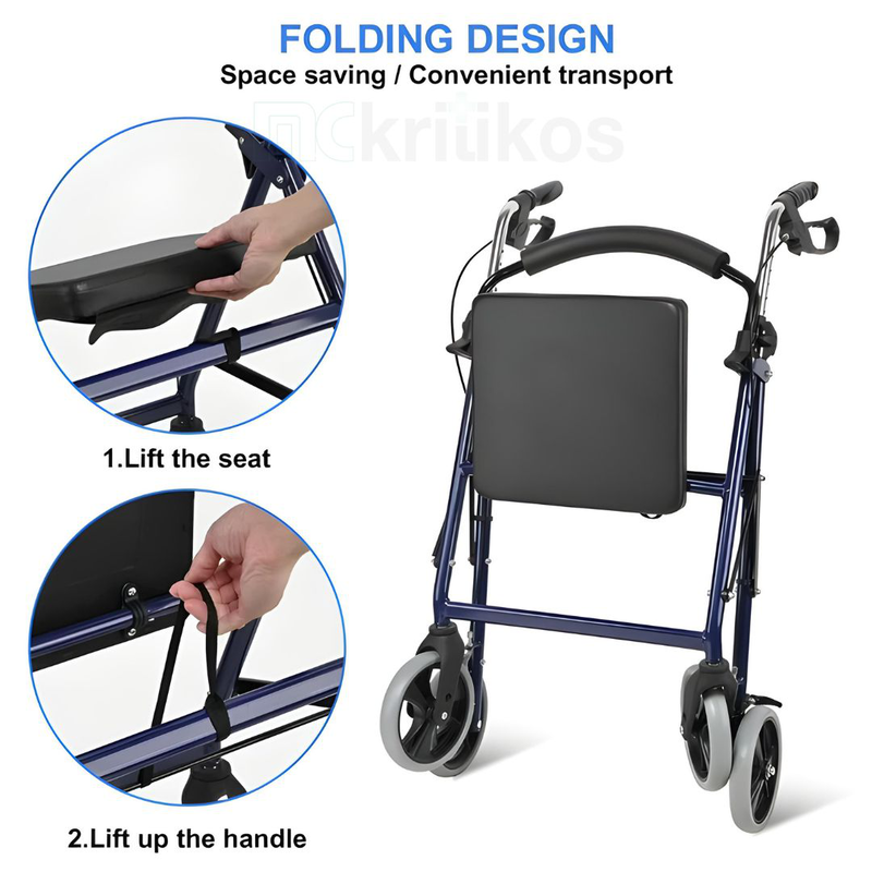 Rollator wheeled walker 0810616, , medium-null