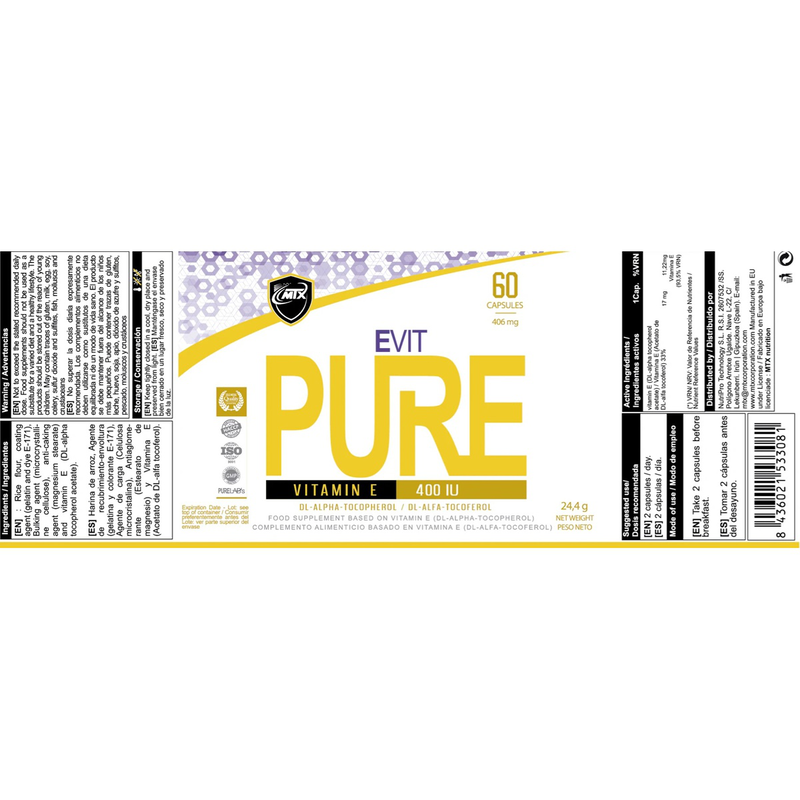 Mtx pure evit  vitamina e  60capsules, , medium-null