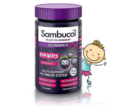 Sambucol gummies for kids 4-12 years old 30 chewable gummies, , medium