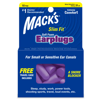 Macks slim fit soft foam ear plugs 3pairs, , medium