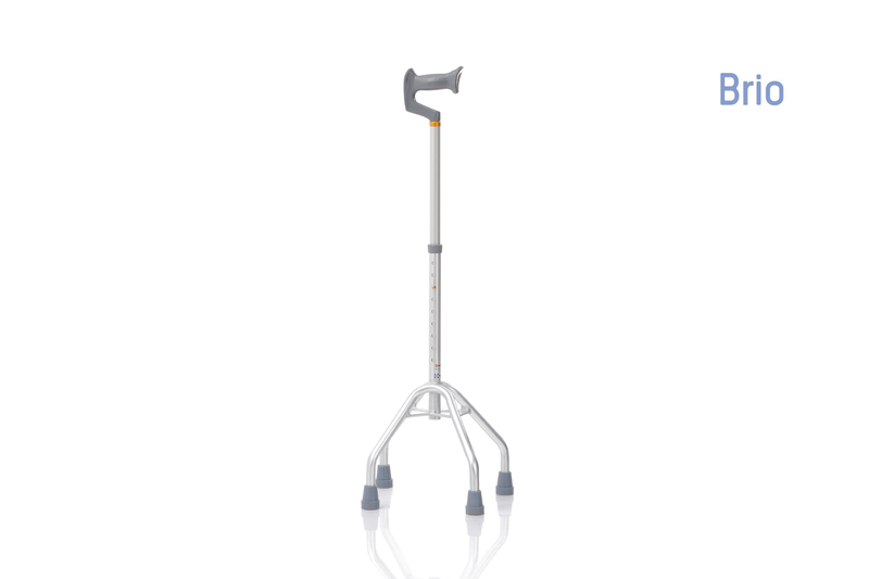 Four leg cane, anodized aluminium-large base open handle rp723, , medium-null