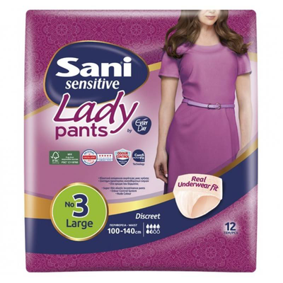 Sani lady sensitive pants large no3 12pieces, , medium