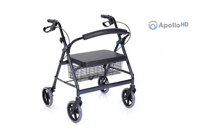 Painted steel folding rollator – 4 wheels – apollo HD rh520