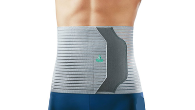 Oppo 2360 abdominal binder - breathable postpartum postoperative wrap - compression wrap for men and women (grey, small, 1-pack) medium - 80-90cm, , medium