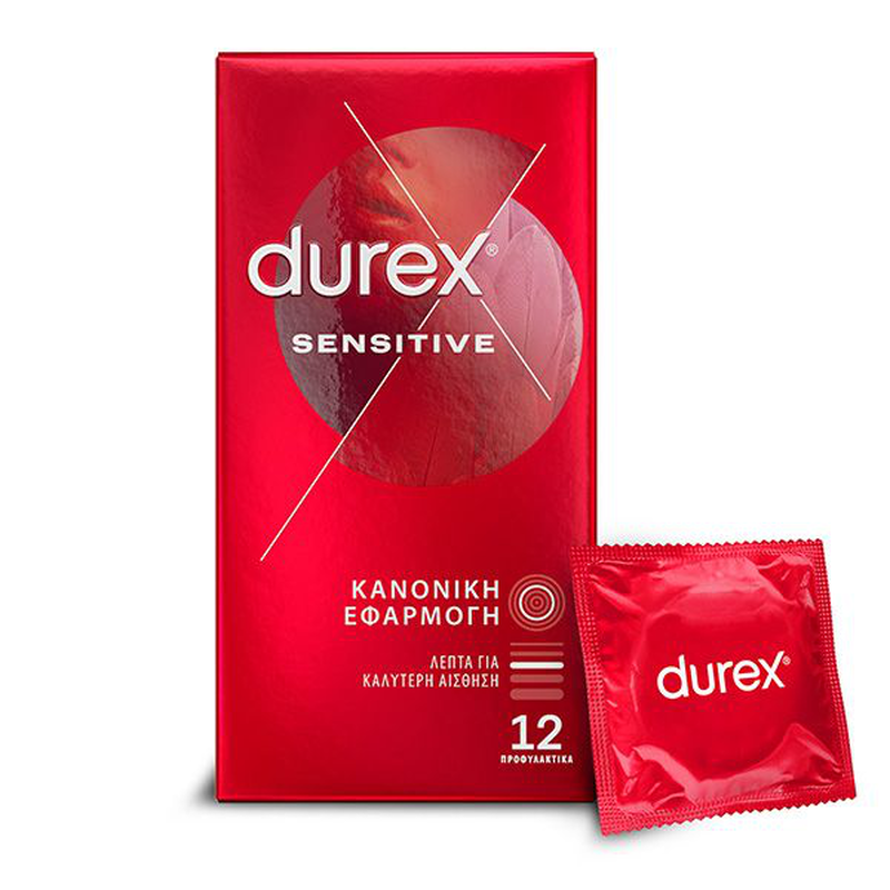 Durex | &pi;&rho;&omicron;&phi;&upsilon;&lambda;&alpha;&kappa;&tau;&iota;&kappa;ά sensitive | 12&tau;&mu;&chi;, , medium-null