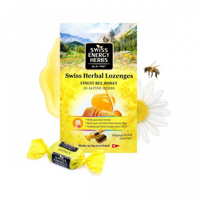 Swiss energy herbal finest bee honey x 20 lozenges, , medium-null