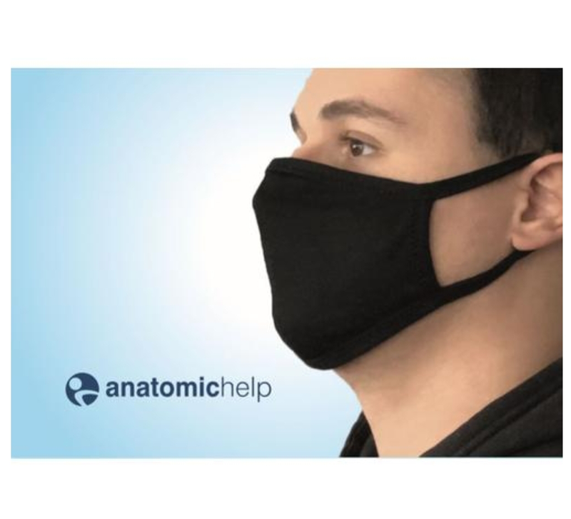 Fabric black mask 0432-small anatomic help, , medium-null