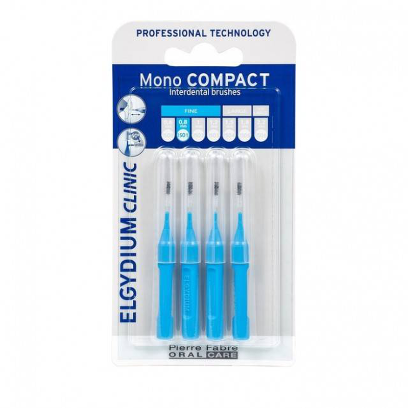 Product image: Elgydium clinic mono compact blue 0.8 , interdental blushes 4pieces, , medium-null