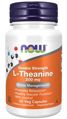 Now foods - double strength l-theanine 200mg x 60 veg capsules, , medium