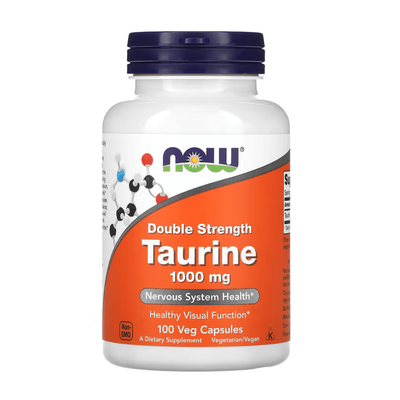 Now foods, taurine, double strength, 1,000 mg, 100 veg capsules, , medium