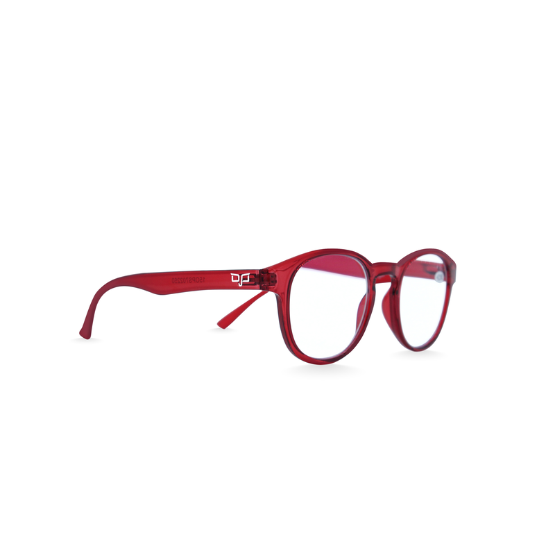 OJO reading glasses clear red round with uv420 blue block lenses 2.5, , medium image number null