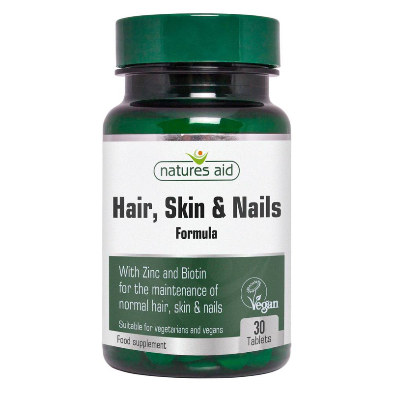 Hair, skin & nails natures aid 30tabs tablets, , medium-null