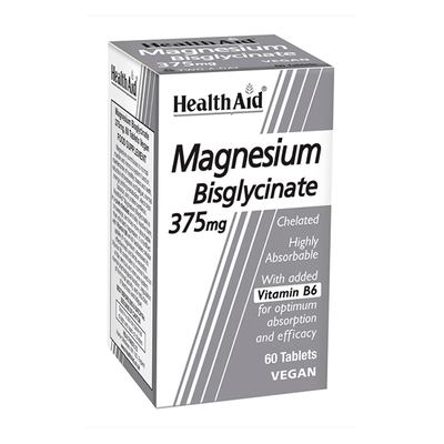 Health aid bisglycinate&nbsp;magnesium 375mg vegan 60 &tau;&alpha;&mu;&pi;&lambda;έ&tau;&epsilon;&sigmaf;, , medium