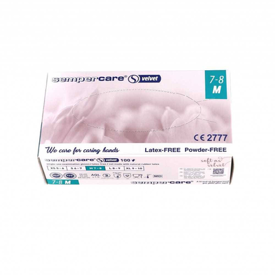 Sempercare nitrile velvet gloves 7-8 medium 100pieces, , medium