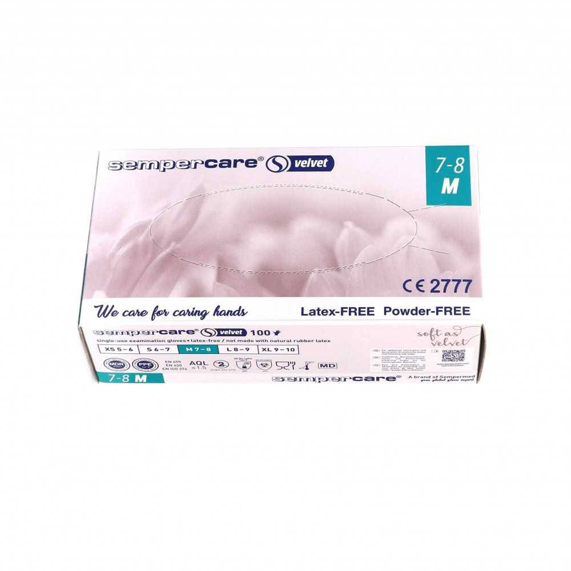 Product image: Sempercare nitrile velvet gloves 7-8 medium 100pieces, , medium-null
