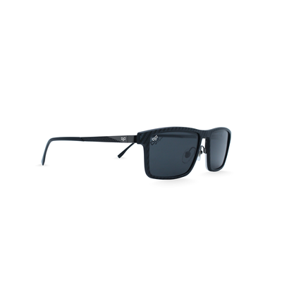 OJO personal style square gun frame and temples and demo l. With carbon polarised clip, , medium