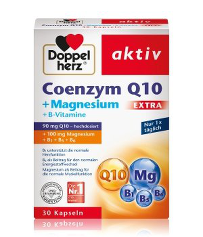 Doppelherz coenzym q10 extra+magnesium – 90 tablets, , medium image number null