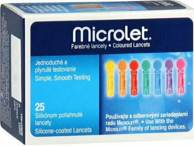 Contour microlet colored lancet 25, , medium